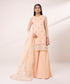 Women's Unstitched Organza Embroidered Pink 3 Piece Suit